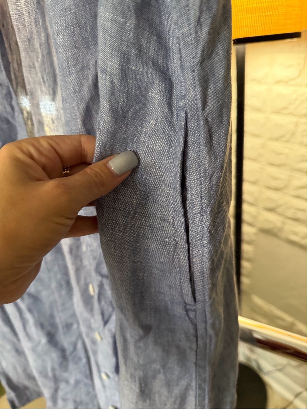 Tommy Bahama Sleeveless Chambray Blue Button-Front Maxi Dress S - Picture 4 of 6